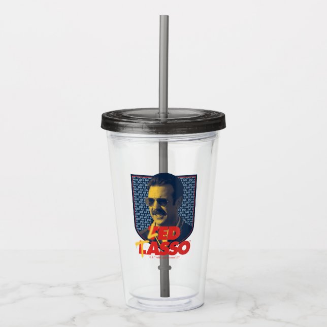 Ted Lasso | Led Tasso Abzeichen Acryltrinkbecher (Vorderseite)