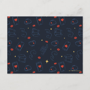 Ted Lasso   Muster für Tee und Biscuit-Symbol Postkarte