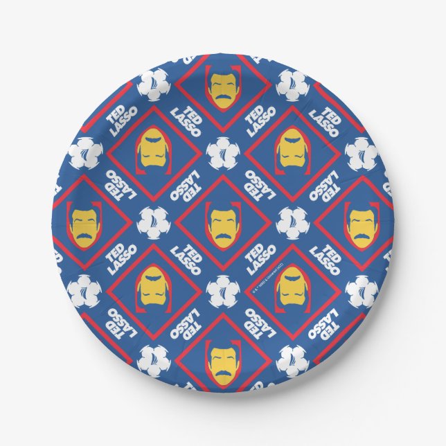 Ted Lasso Pattern Pappteller (Vorderseite)