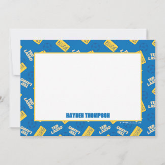 Ted Lasso | Sign and Ball Toss Muster glauben Mitteilungskarte