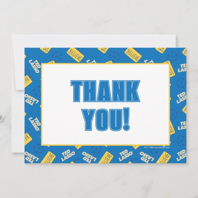 Ted Lasso | Sign and Ball Toss Muster glauben Mitteilungskarte (Vorderseite)