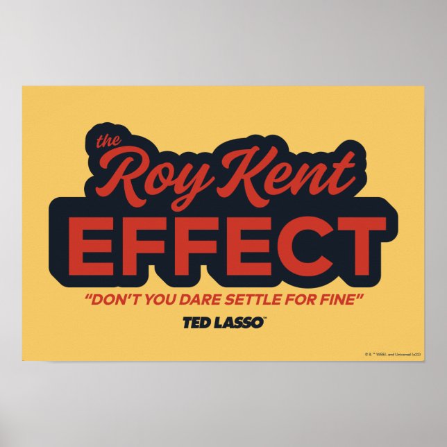 Ted Lasso | The Roy Kent Effect Typografy Graphic Poster (Vorne)