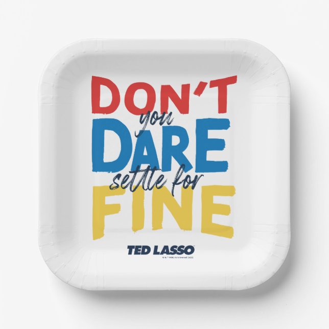 Ted Lasso | Wage nicht, dich mit der Geldstrafe ab Pappteller (Vorderseite)