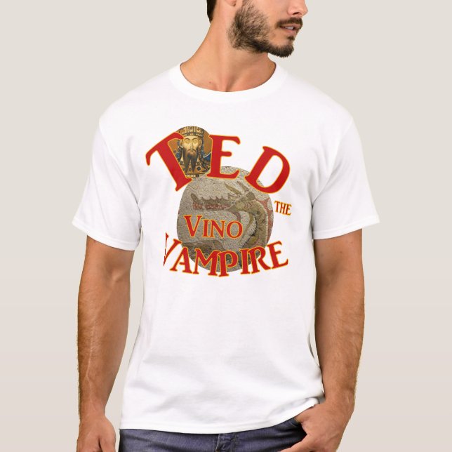 Ted the Vino Vampire Ted's Pagan Tiki Shack Bar T-Shirt (Vorderseite)