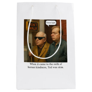 Ted war mager. T-Shirt Mittlere Geschenktüte