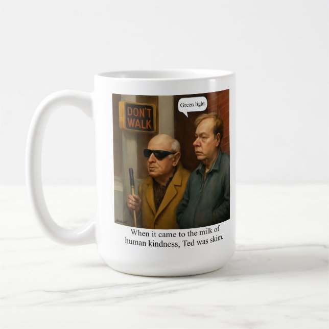 Ted war schlank. T-Shirt Kaffeetasse (Links)