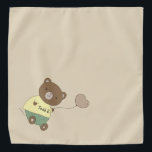 Tedd E. Teddy Bear Khaki Personalisiert Pet Halstuch<br><div class="desc">Khaki Hintergrund und ein niedlicher Teddybär mit rosa Nase... einen Ballon halten. Auf seinem Bauch hat er den Namen deines Haustieres. Die Hintergrundfarbe ist anpassbar, ebenso wie der Schriftart, die Farbe des Schriftartes und der Name... über das Menü Bearbeiten. Mach' es dir zu eigen! Wenn Sie Boagie's niedliche Designs tragen,...</div>
