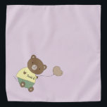 Tedd E. Teddy Bear Personalisiert Mutes Lila Tier Halstuch<br><div class="desc">Ich Liebe diese wunderschöne lila Hintergrundfarbe gedämpft! Für mich ist es sehr seidig. Verziert mit einem niedlichen Teddybär... mit einem Ballon. Auf seinem Bauch hat er den Namen deines Haustieres. Die Hintergrundfarbe ist anpassbar, ebenso wie der Schriftart, die Farbe des Schriftartes und der Name... über das Menü Bearbeiten. Mach' es...</div>