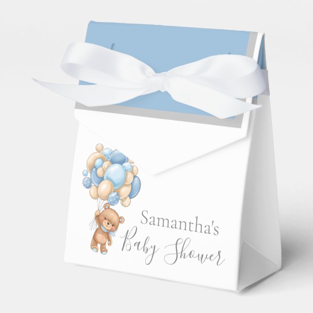 Teddy Balloon Bearly Wait Favor Box Geschenkschachtel (Vorderseite)