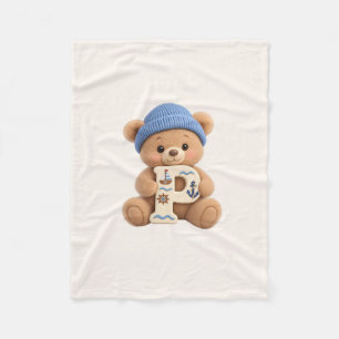 Teddy Bär Anfangsbuchstabe P Baby Jungen Geschenk Fleecedecke
