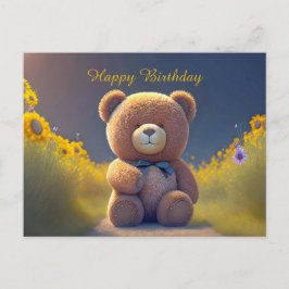 Teddy Bär auf einer Wiese, zu jedem Anlass Postkarte