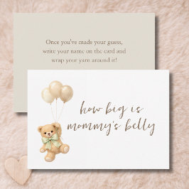 Teddy-Bär-Baby-Duschkarte Wie groß ist Mamas Bauch Dankeskarte