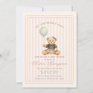 Teddy-Bär-Baby-Party-Einladung Einladung