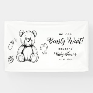 Teddy-Bär-Baby-Party-Einladung, geschlechtsneutral Banner