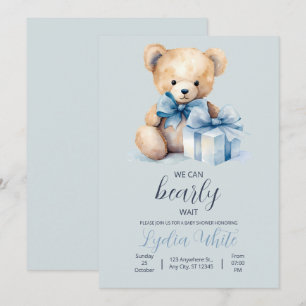 Teddy-Bär-Baby-Party-Einladung kann es kaum erwart Einladung