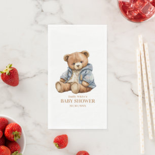 Teddy-Bär-Baby-Party-Einladung kann es kaum erwart Serviette
