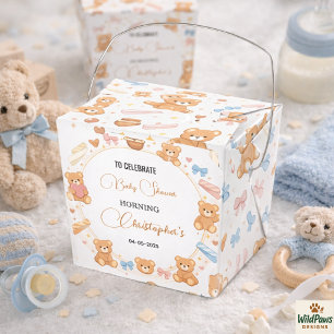 Teddy-Bär-Baby-Party Junge   Süßer blauer Bär Geschenkschachtel