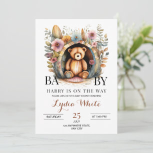 Teddy-Bär-Baby-Party Wir können es kaum erwarten  Einladung