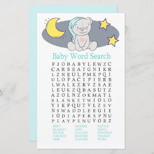 Teddy Bär Baby Shooter Word Search Game