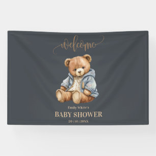 Teddy Bär Baby Shower Einladung kann es kaum erwar Banner
