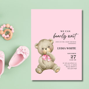 Teddy Bär Baby Shower Einladung, Kann kaum warten Einladung
