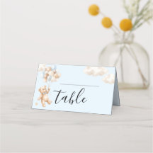 Teddy-Bär-Baby-Shower-Platzkarten-Tischzelt