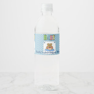 Teddy-Bär-Baby-Shower-Wasserflaschen-Etiketten Wasserflaschenetikett