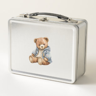 Teddy Bär Baby Shower Wir können es kaum erwarten Metall Brotdose