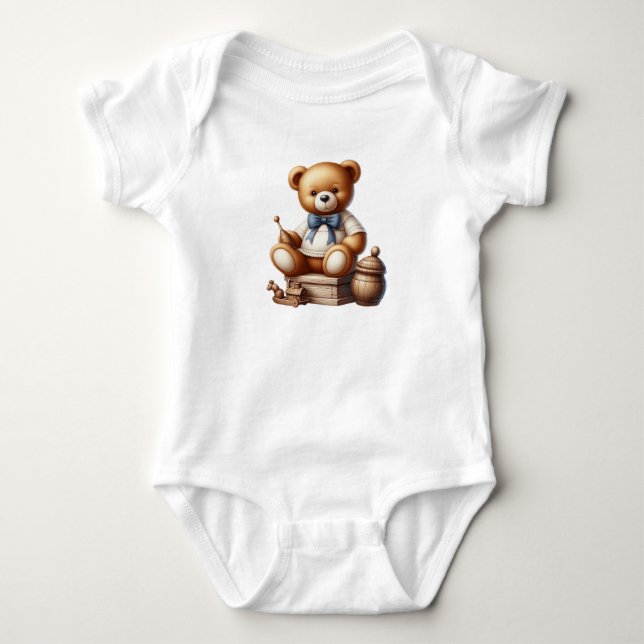 Teddy Bär Baby Strampler (Vorderseite)