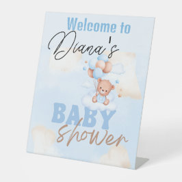 Teddy Bär Babydusche, Bücher für Babyinvik Sockelschild