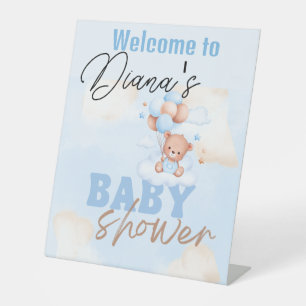 Teddy Bär Babydusche, Bücher für Babyinvik Sockelschild