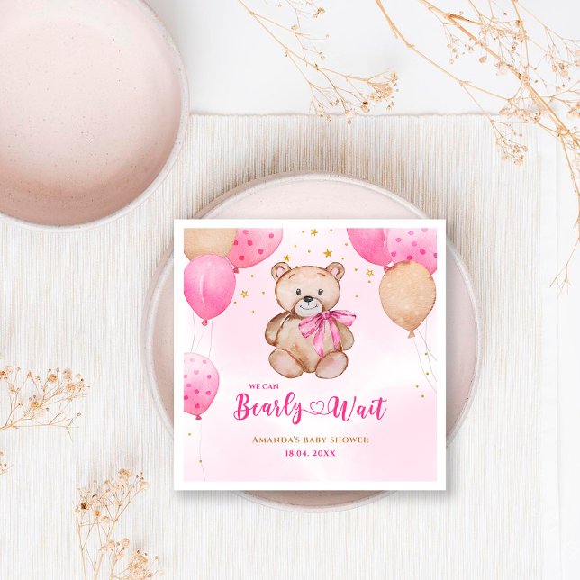 Teddy Bär Babydusche Servietten (Von Creator hochgeladen)