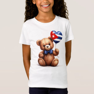 Teddy Bär & Ballon mit der kubanischen Flagge. T-Shirt