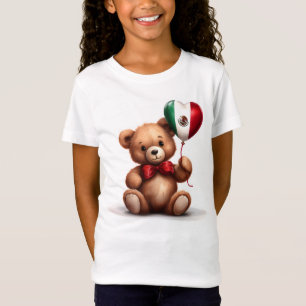 Teddy Bär & Ballon mit der mexikanischen Flagge. T-Shirt