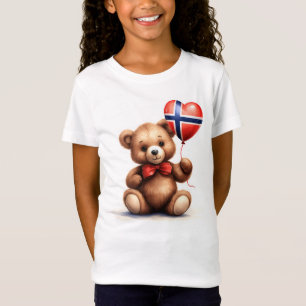 Teddy Bär & Ballon mit der norwegischen Flagge. T-Shirt