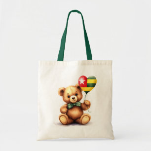 Teddy Bär & Ballon mit der togoischen Flagge. Tragetasche