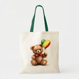 Teddy Bär & Ballon Republik Kongo Flagge. Tragetasche