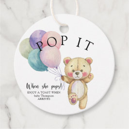 Teddy Bär Ballons - Pop! Geschenkanhänger