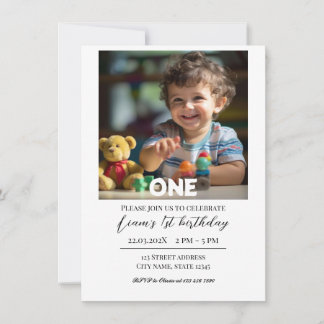 Teddy Bar Balloons Kinder Foto Geburtstag Einladung