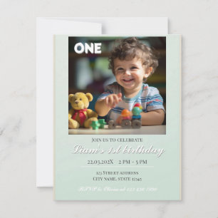 Teddy Bar Balloons Kinder Foto Geburtstag Einladung