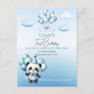 Teddy Bar Balloons Kinder Foto Geburtstag Postkarte