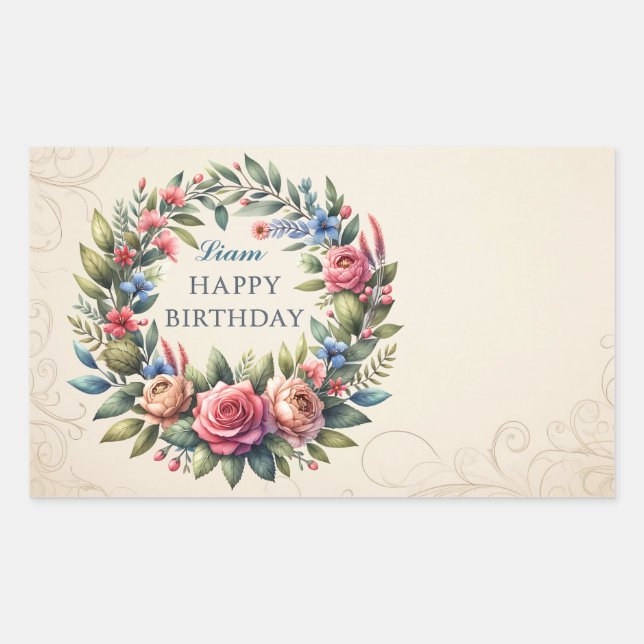 Teddy Bar Balloons Kinder Foto Geburtstag Rechteckiger Aufkleber (Vorderseite)