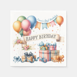 Teddy Bar Balloons Kinder Foto Geburtstag Serviette