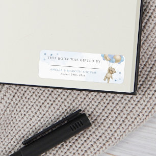 Teddy Bär Blaues Buch Geschenkt Von
