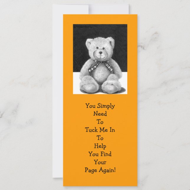 Teddy Bar BOOK MARK: Bleistift-Artwork (Vorderseite)