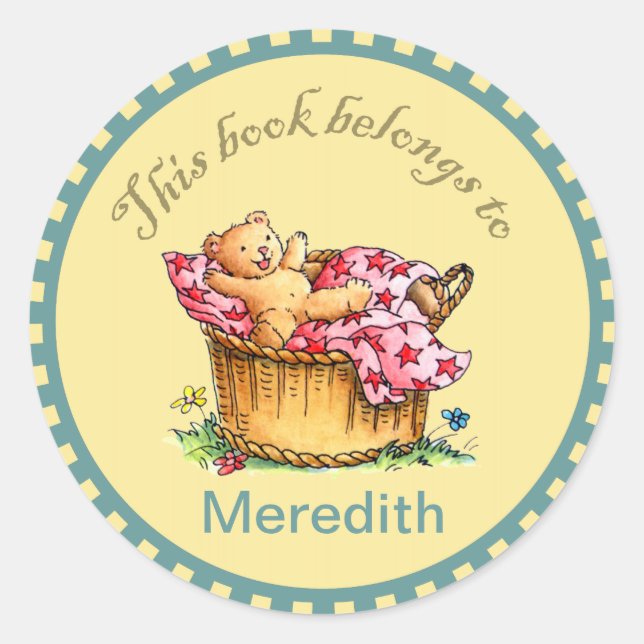 Teddy Bar Book Stickers (Vorderseite)