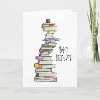 Teddy Bar Books Card Karte