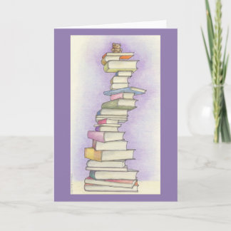 Teddy Bar Books Card Karte