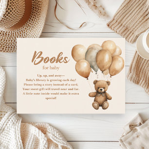 Teddy-Bär-Bücher für geschlechtsneutrale Babys Begleitkarte