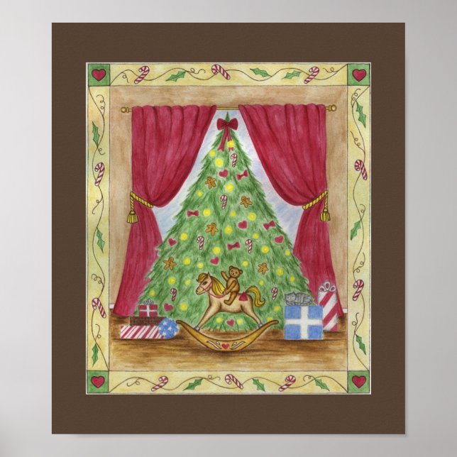 Teddy Bar Christmas Tree Poster (Vorne)
